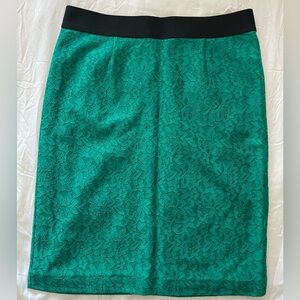Alfani emerald green Lace Pencil Skirt